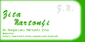 zita martonfi business card