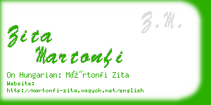 zita martonfi business card